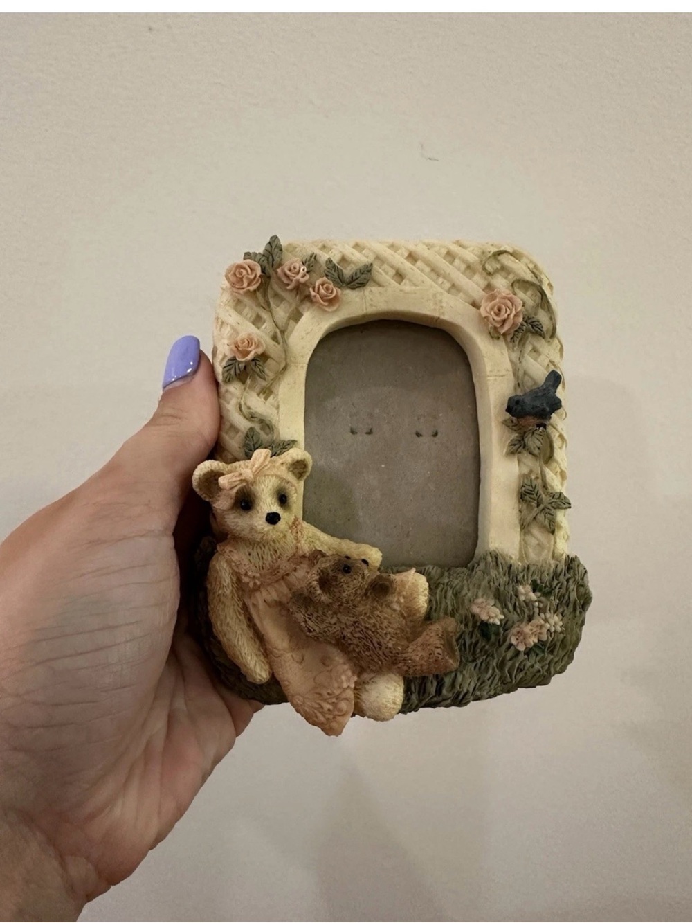 Fancy Frames Small Teddy Bear And Floral 3d Picture Frame 5 inch